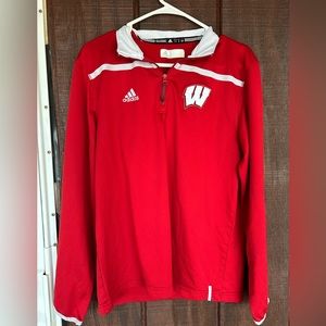 Adidas Wisconsin Badger quarter zip long sleeve